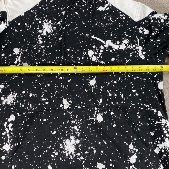 Carbon Hoodie Sweatshirt Top Men's XXL Black White Paint Streak Casual - Picture 8 of 11